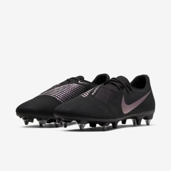 Nike PhantomVNM Academy SG-Pro Anti-Clog Traction - Női Focicipő - Fekete/Fekete